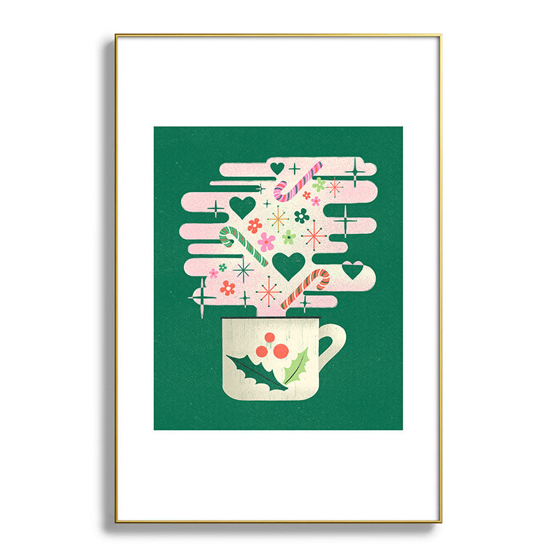 A Cup of Cheer - Warm Wishes Festive Holiday Mug Framed Art Print