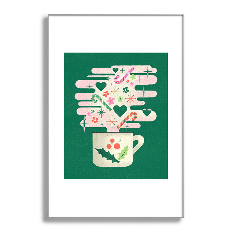 A Cup of Cheer - Warm Wishes Festive Holiday Mug Framed Art Print