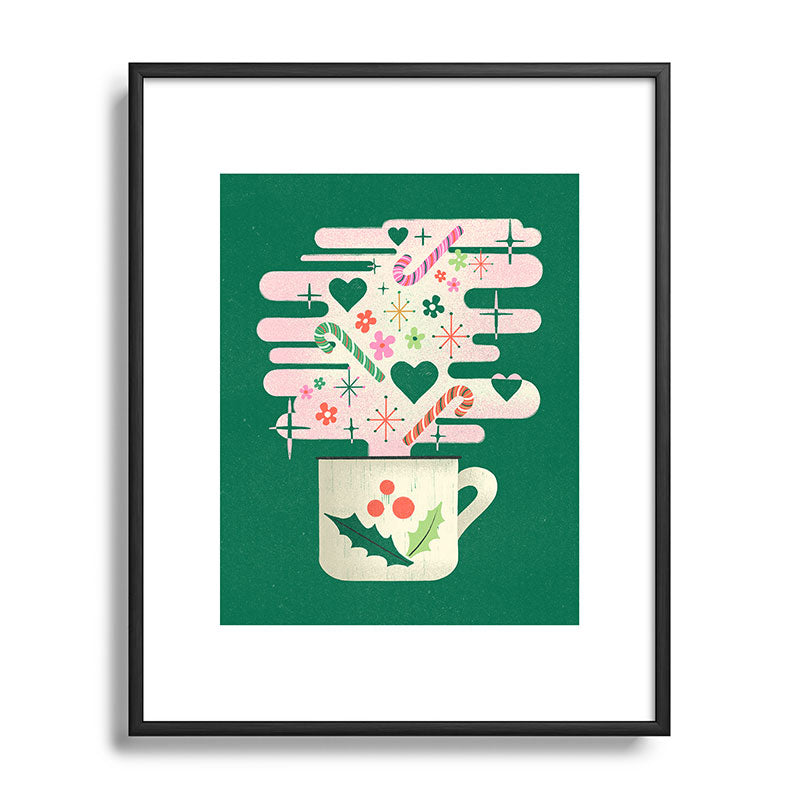 A Cup of Cheer - Warm Wishes Festive Holiday Mug Framed Art Print