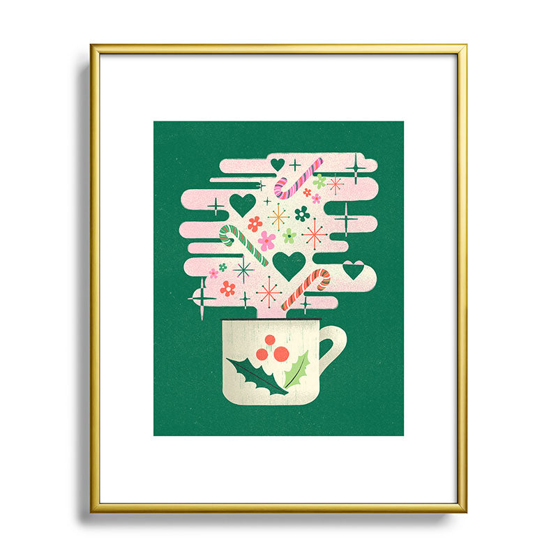 A Cup of Cheer - Warm Wishes Festive Holiday Mug Framed Art Print