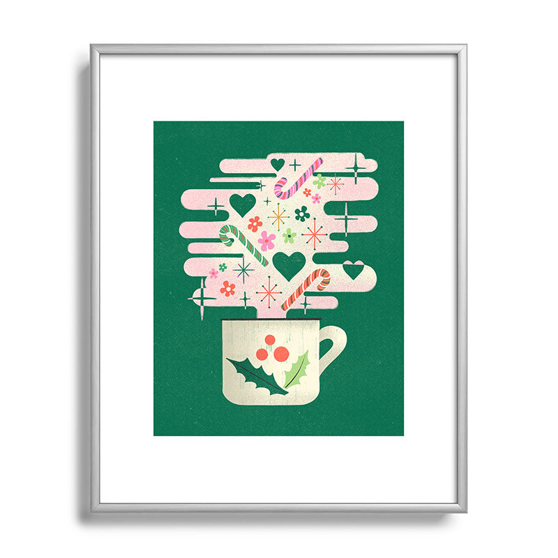A Cup of Cheer - Warm Wishes Festive Holiday Mug Framed Art Print