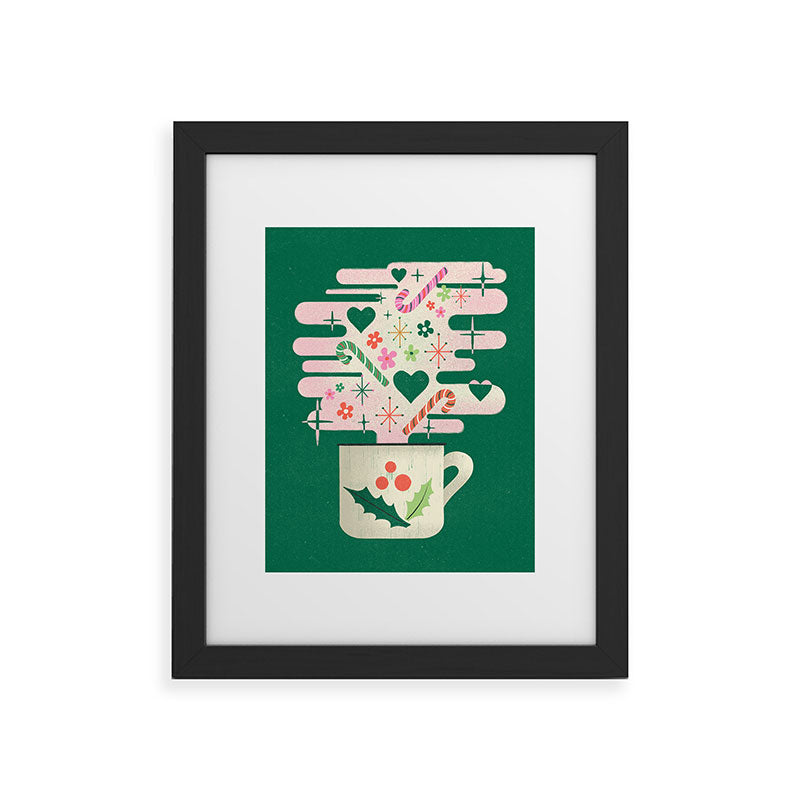 A Cup of Cheer - Warm Wishes Festive Holiday Mug Framed Art Print