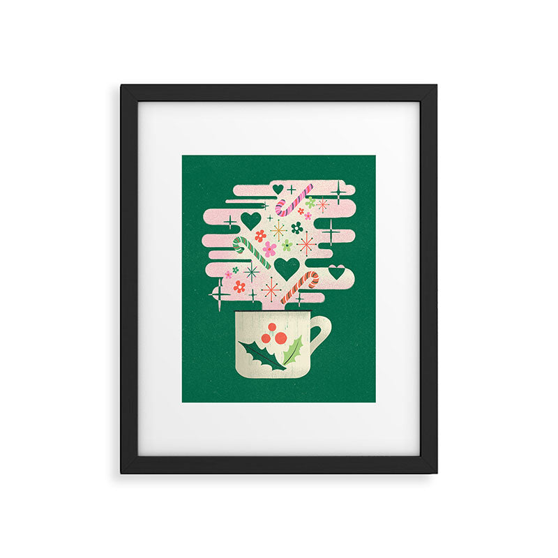 A Cup of Cheer - Warm Wishes Festive Holiday Mug Framed Art Print