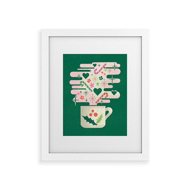 A Cup of Cheer - Warm Wishes Festive Holiday Mug Framed Art Print