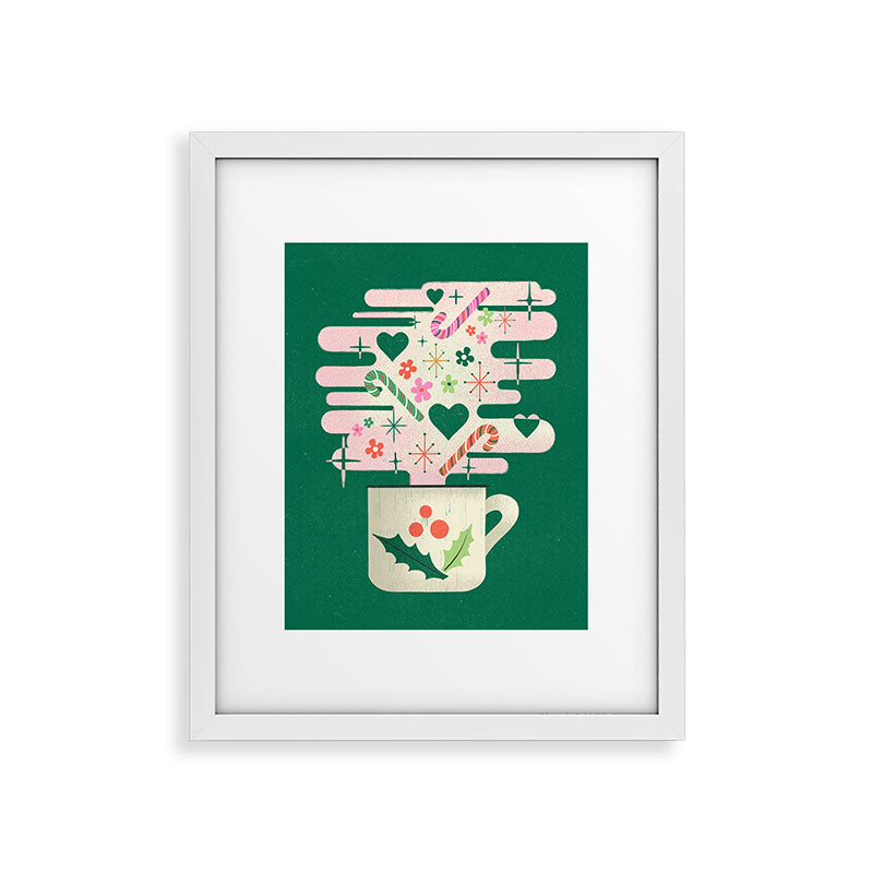 A Cup of Cheer - Warm Wishes Festive Holiday Mug Framed Art Print