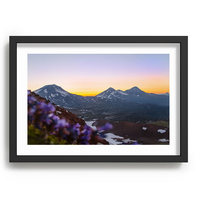 3 Sisters Sunset Framed Art Print