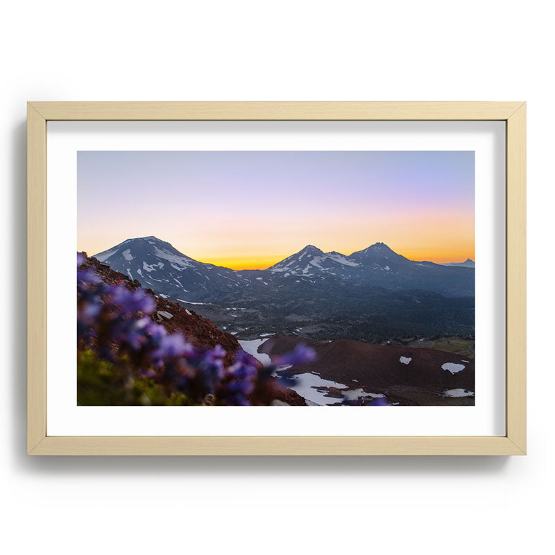 3 Sisters Sunset Framed Art Print