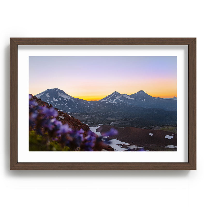 3 Sisters Sunset Framed Art Print