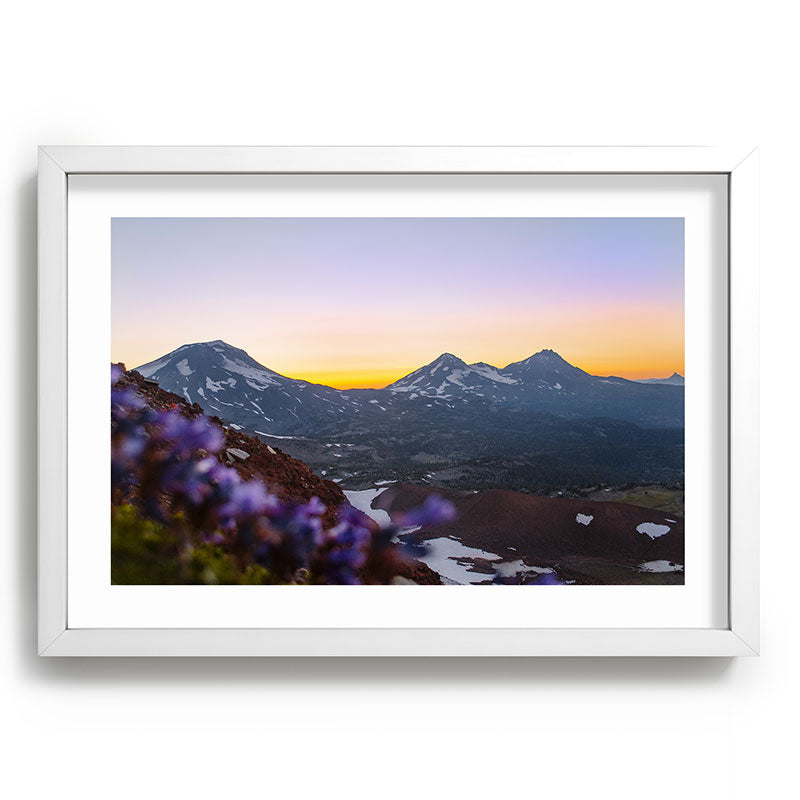 3 Sisters Sunset Framed Art Print