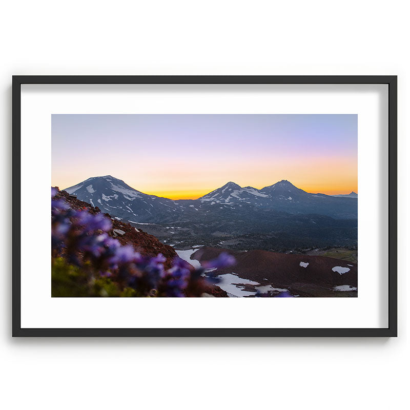 3 Sisters Sunset Framed Art Print