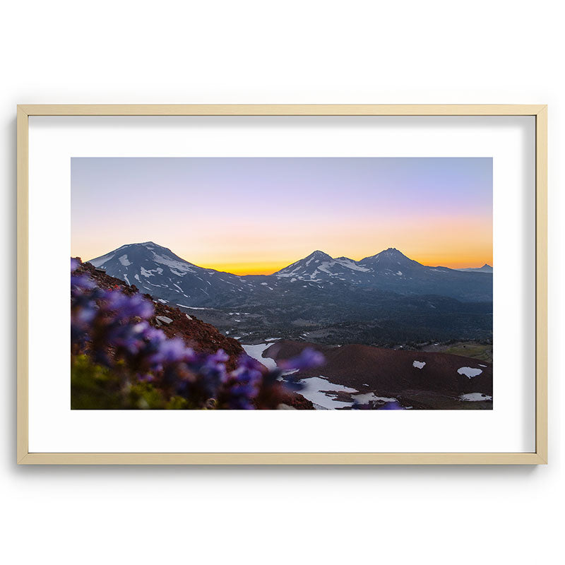 3 Sisters Sunset Framed Art Print