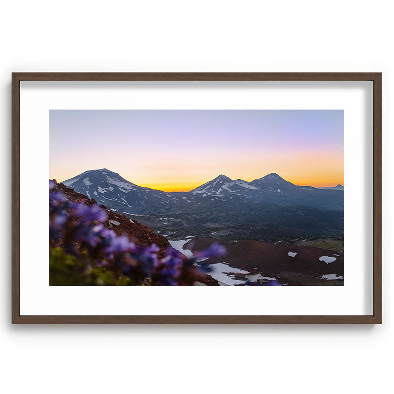 3 Sisters Sunset Framed Art Print