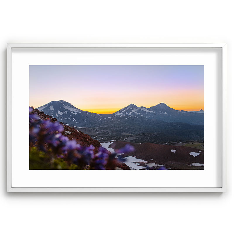 3 Sisters Sunset Framed Art Print