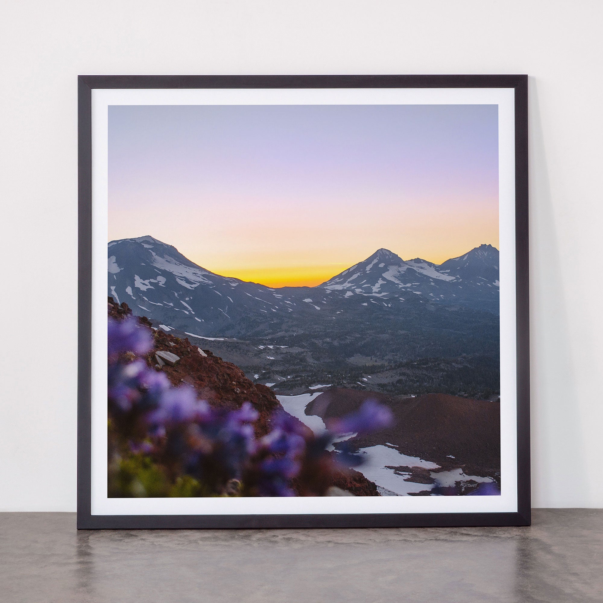 3 Sisters Sunset Framed Art Print
