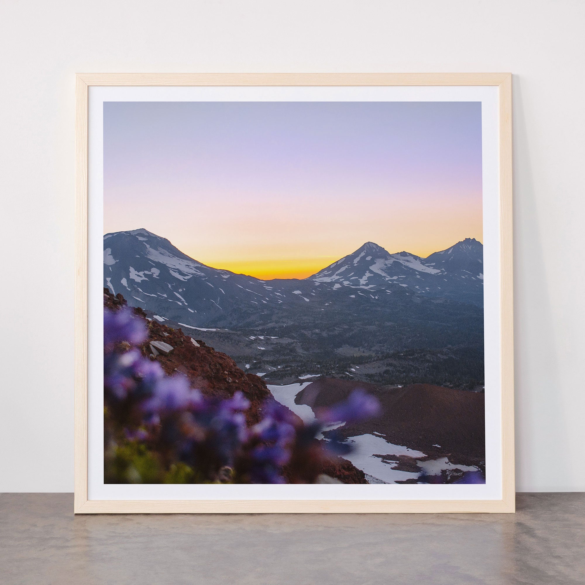 3 Sisters Sunset Framed Art Print