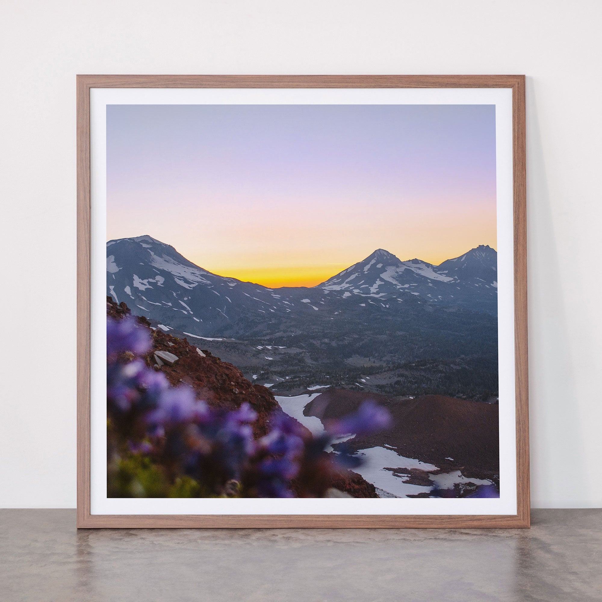 3 Sisters Sunset Framed Art Print