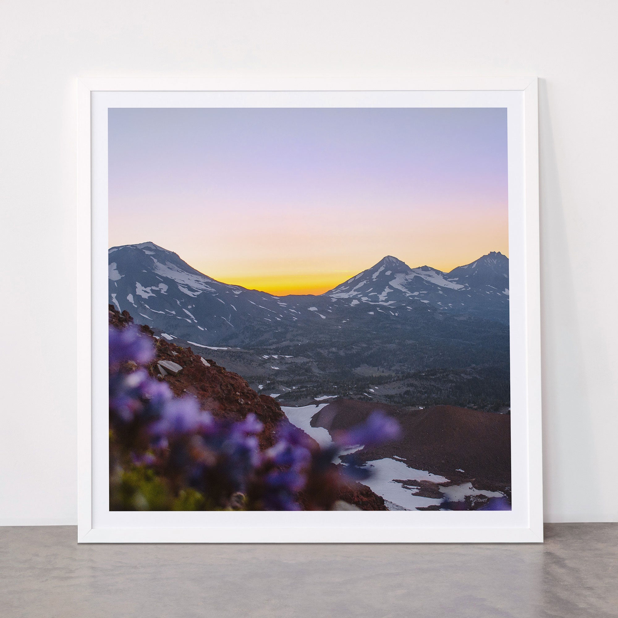 3 Sisters Sunset Framed Art Print