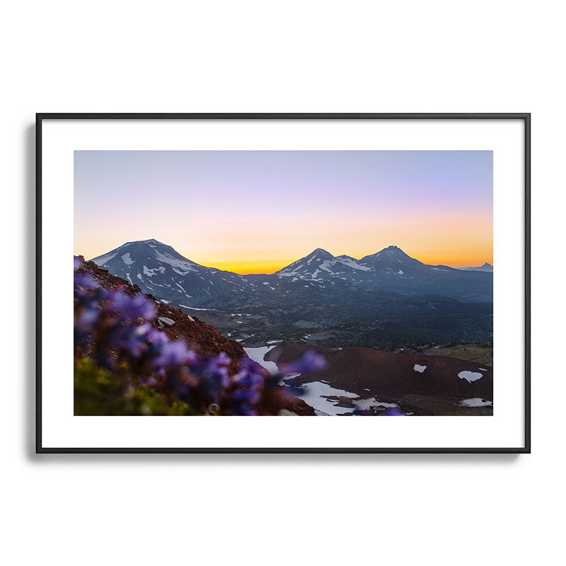 3 Sisters Sunset Framed Art Print