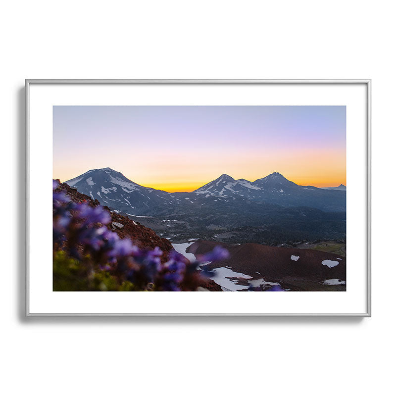 3 Sisters Sunset Framed Art Print