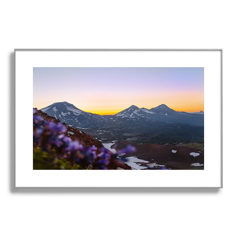 3 Sisters Sunset Framed Art Print