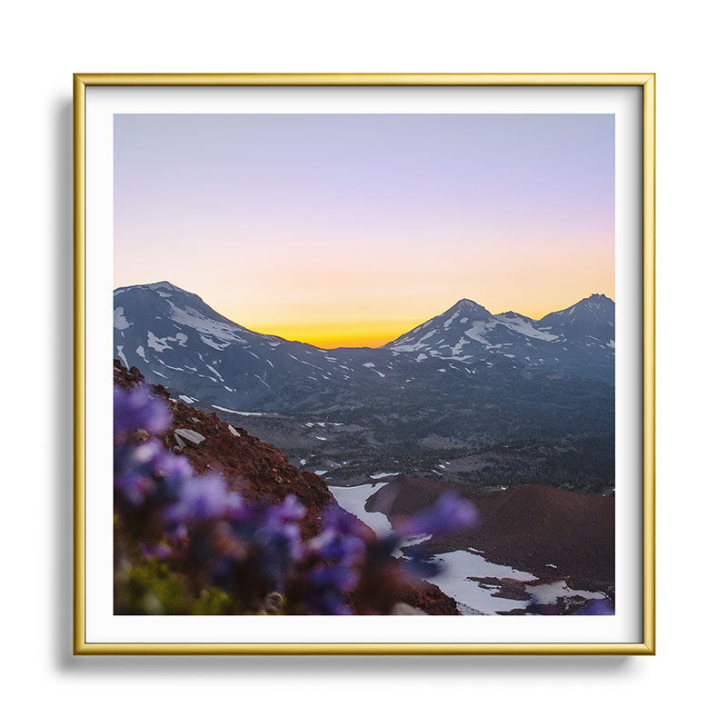 3 Sisters Sunset Framed Art Print