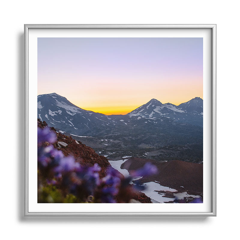 3 Sisters Sunset Framed Art Print