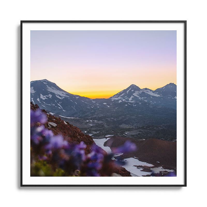 3 Sisters Sunset Framed Art Print