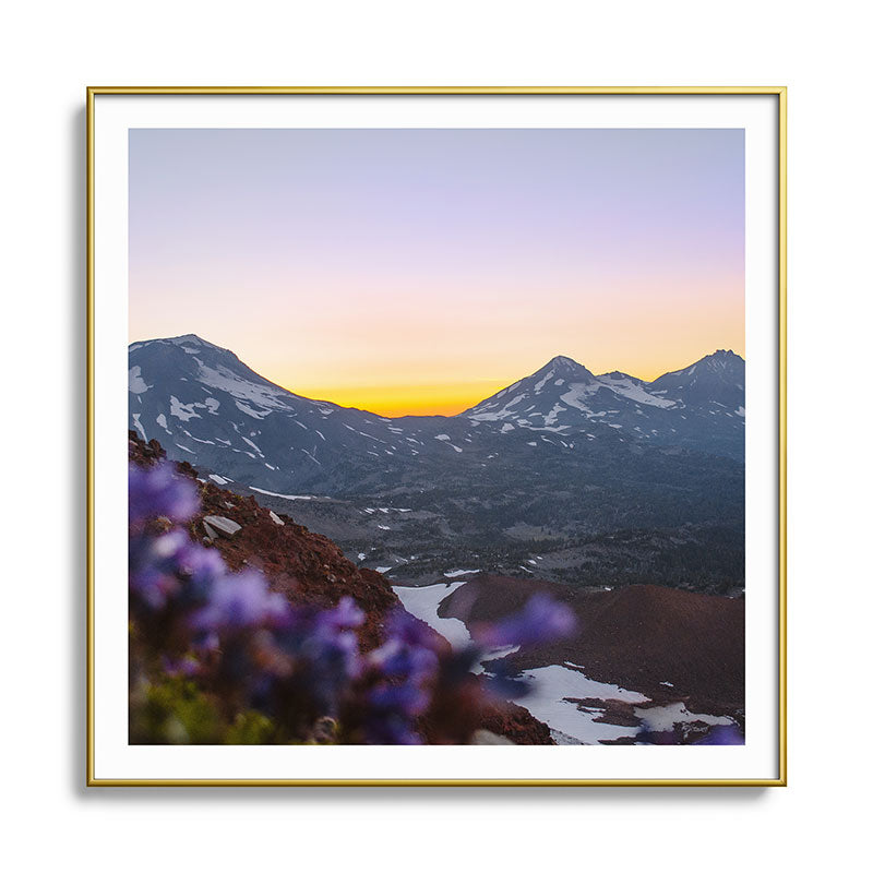 3 Sisters Sunset Framed Art Print