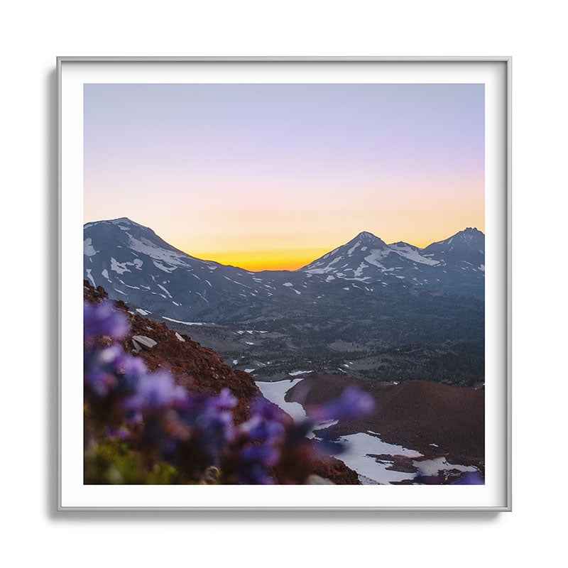 3 Sisters Sunset Framed Art Print