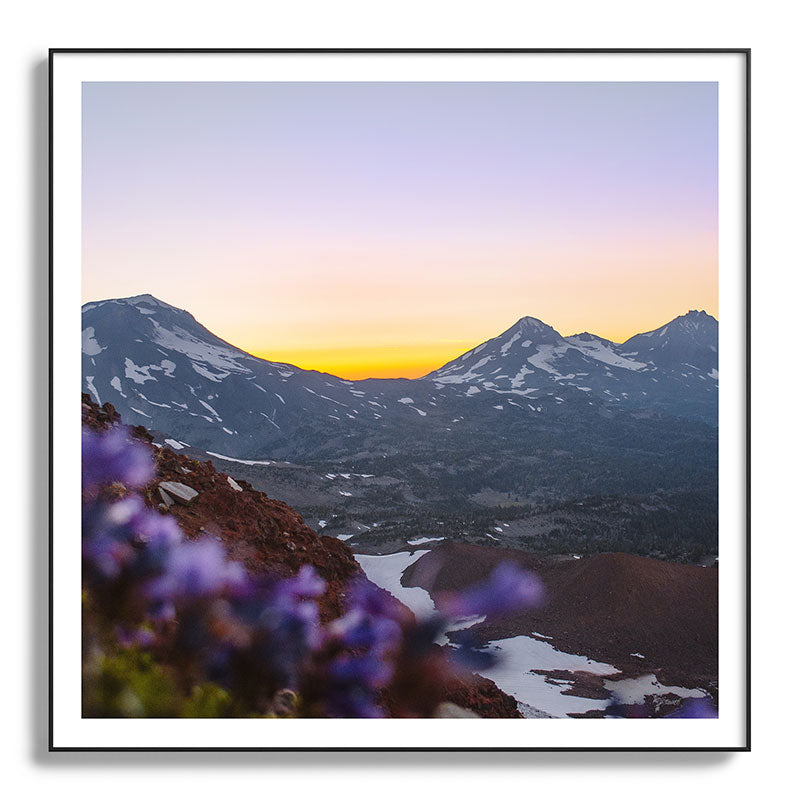 3 Sisters Sunset Framed Art Print