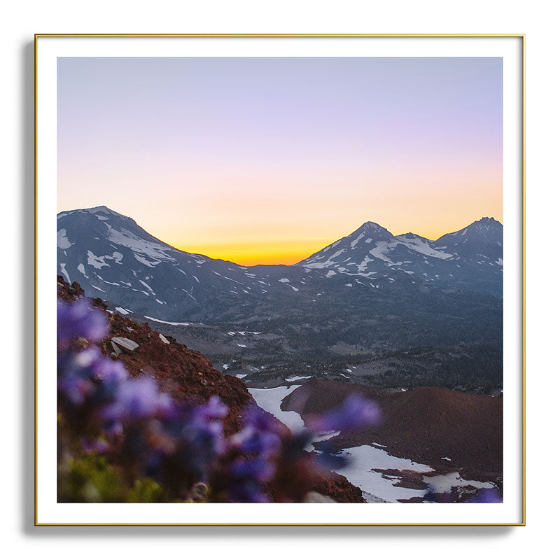 3 Sisters Sunset Framed Art Print