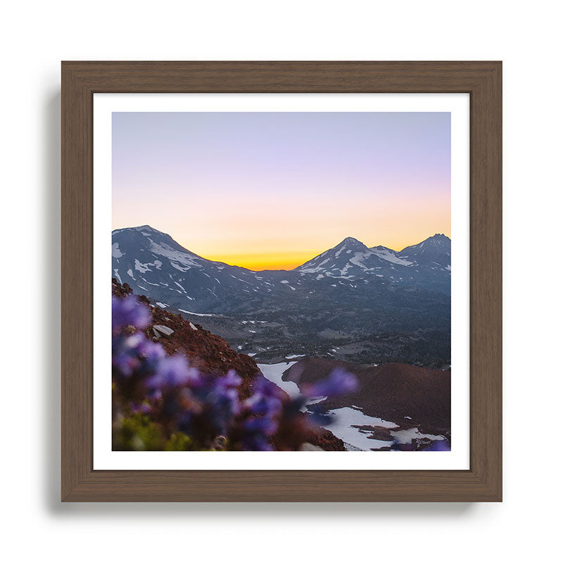 3 Sisters Sunset Framed Art Print
