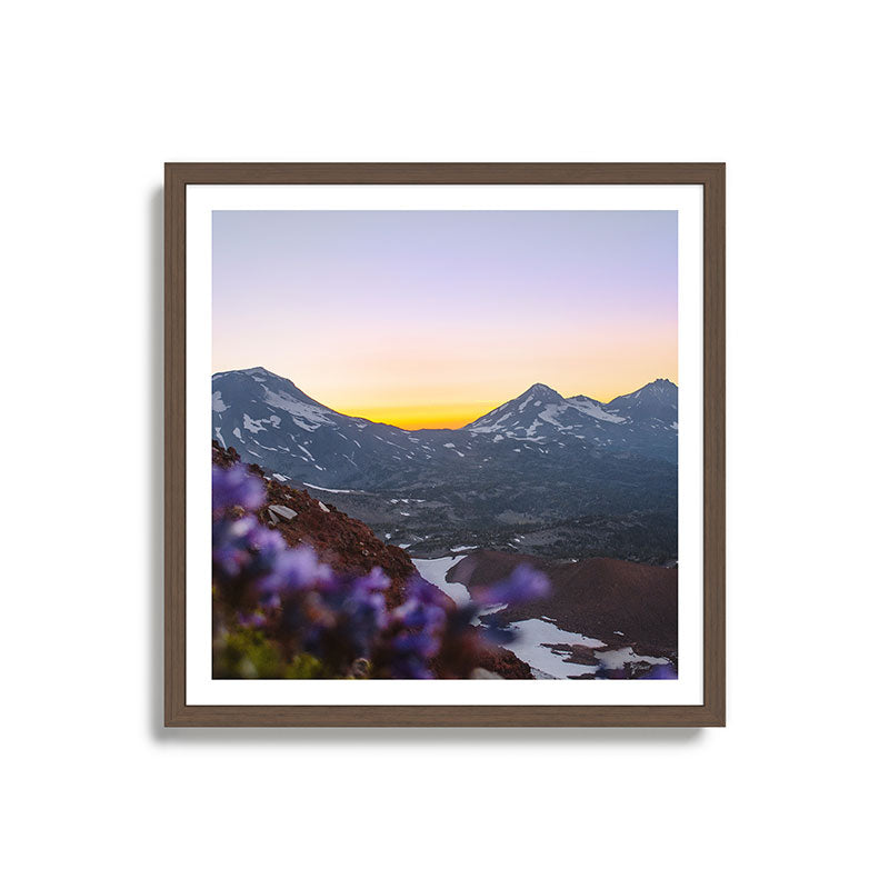 3 Sisters Sunset Framed Art Print