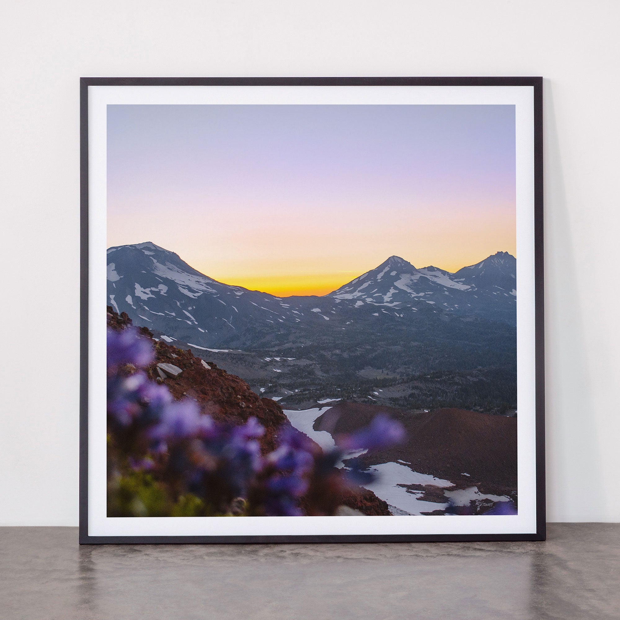3 Sisters Sunset Framed Art Print