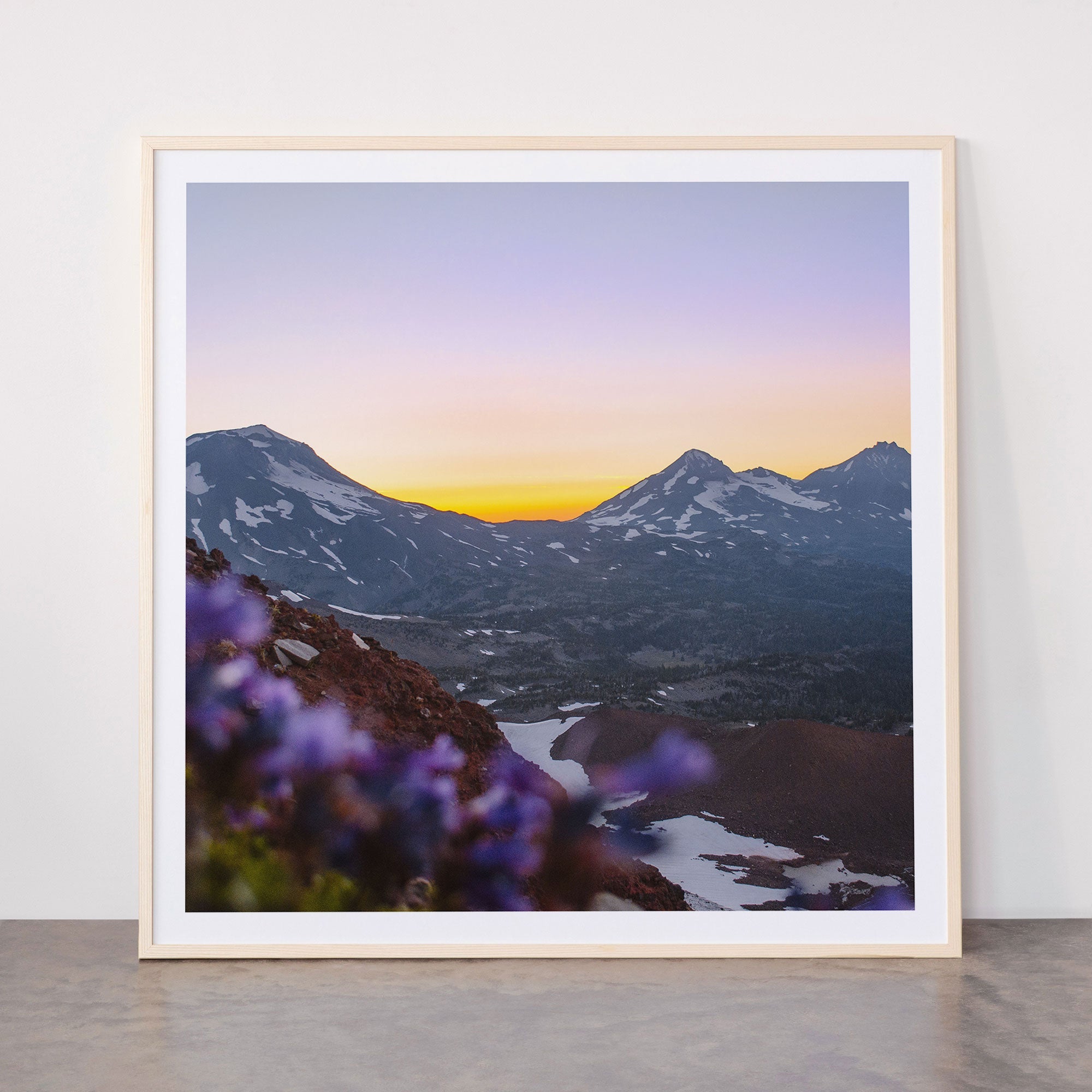 3 Sisters Sunset Framed Art Print