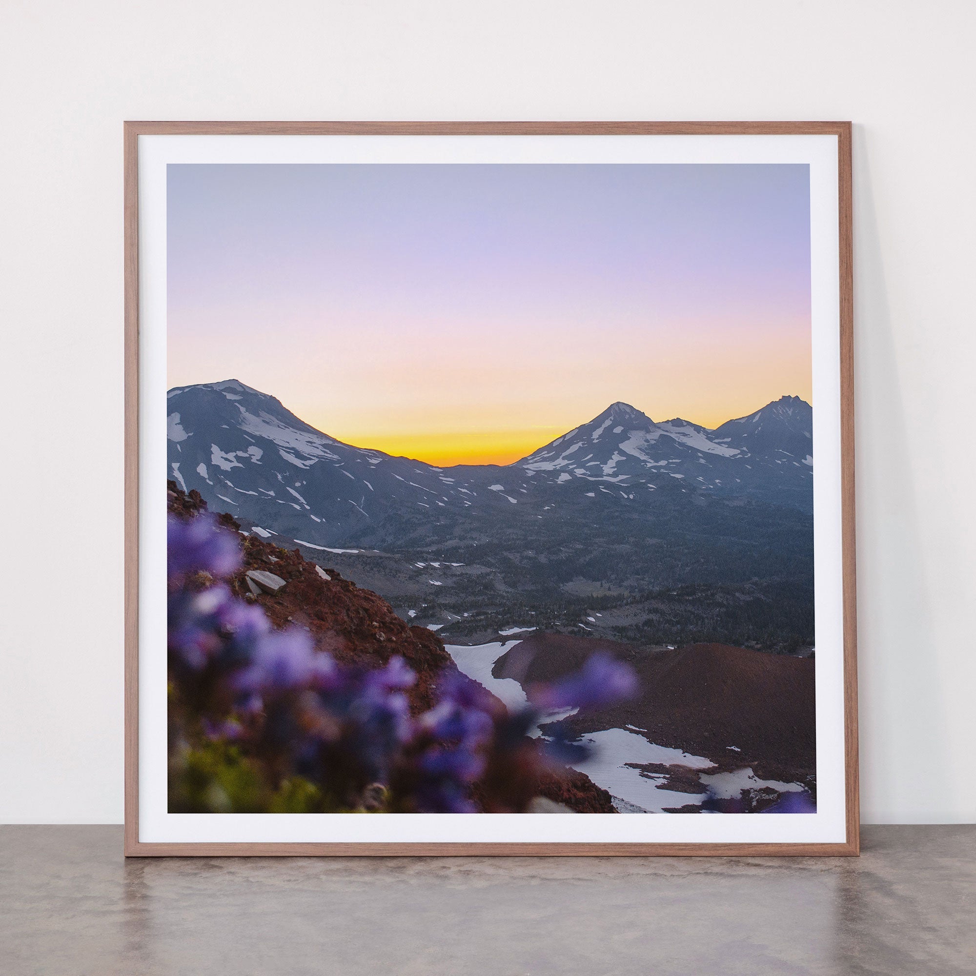 3 Sisters Sunset Framed Art Print