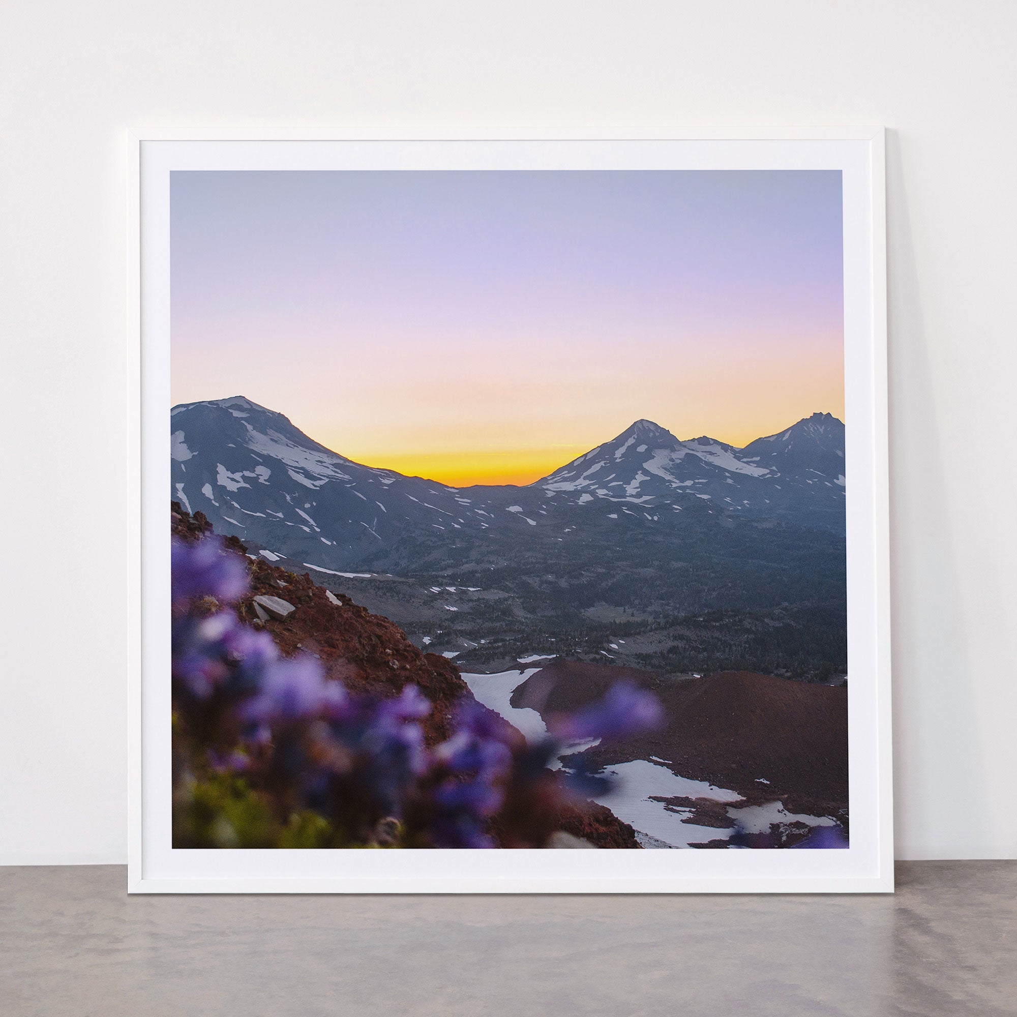 3 Sisters Sunset Framed Art Print