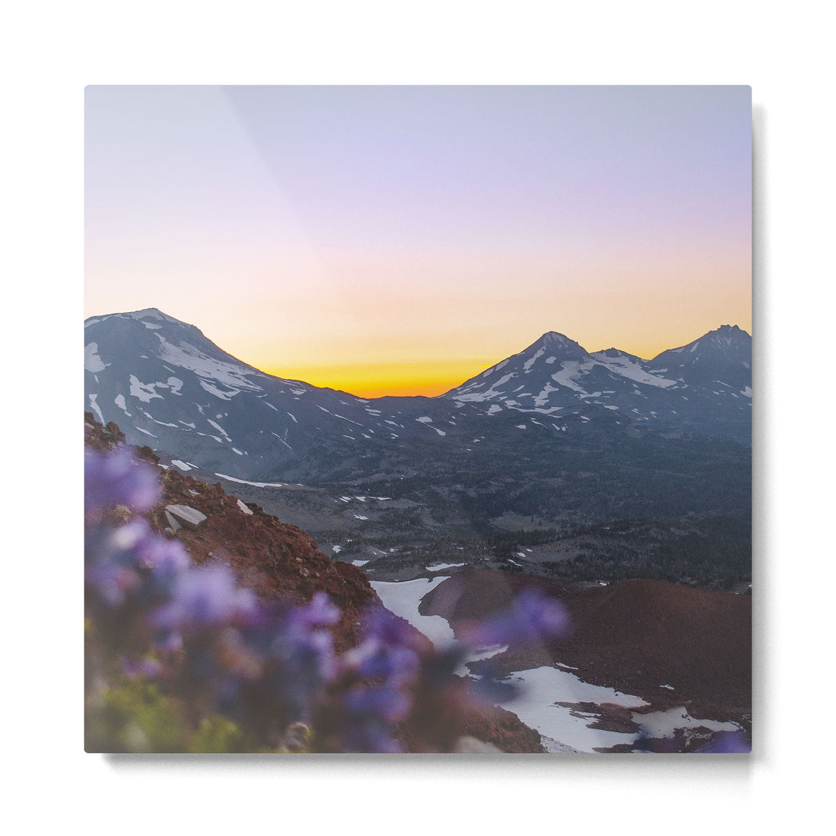 3 Sisters Sunset Metal Print