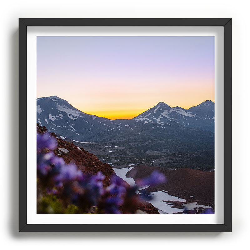3 Sisters Sunset Framed Art Print