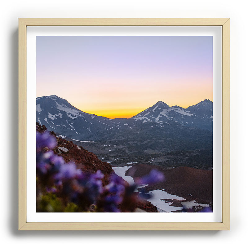 3 Sisters Sunset Framed Art Print