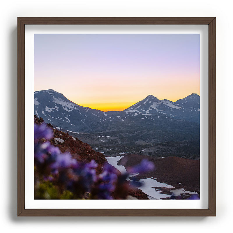 3 Sisters Sunset Framed Art Print