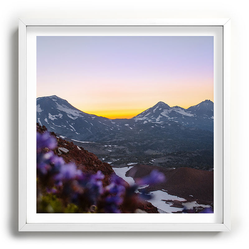 3 Sisters Sunset Framed Art Print