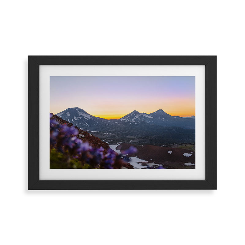3 Sisters Sunset Framed Art Print