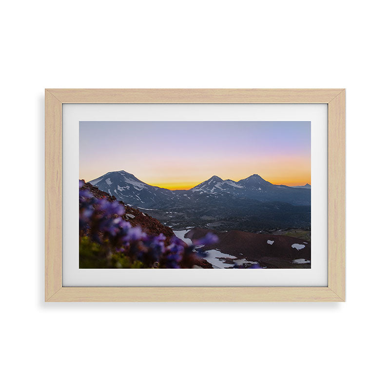 3 Sisters Sunset Framed Art Print