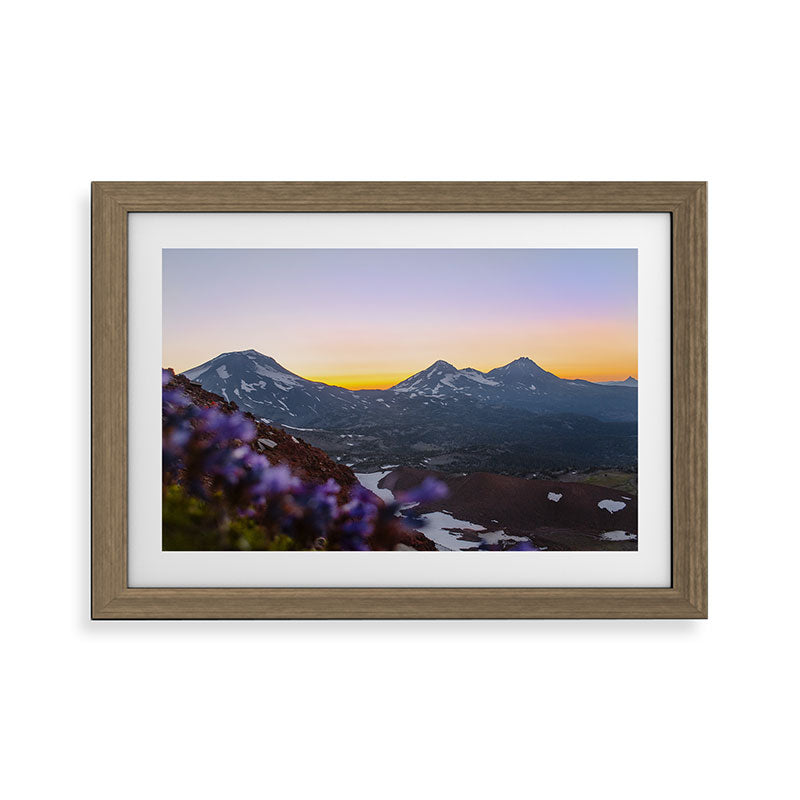 3 Sisters Sunset Framed Art Print
