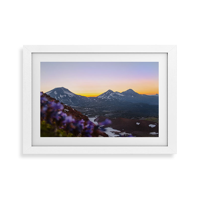 3 Sisters Sunset Framed Art Print