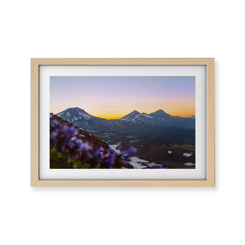 3 Sisters Sunset Framed Art Print