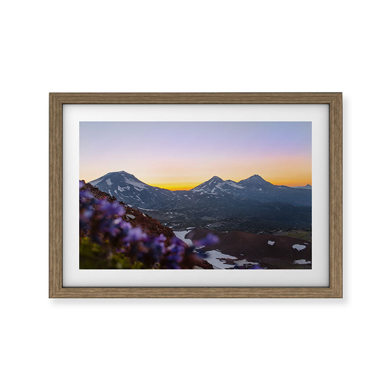 3 Sisters Sunset Framed Art Print