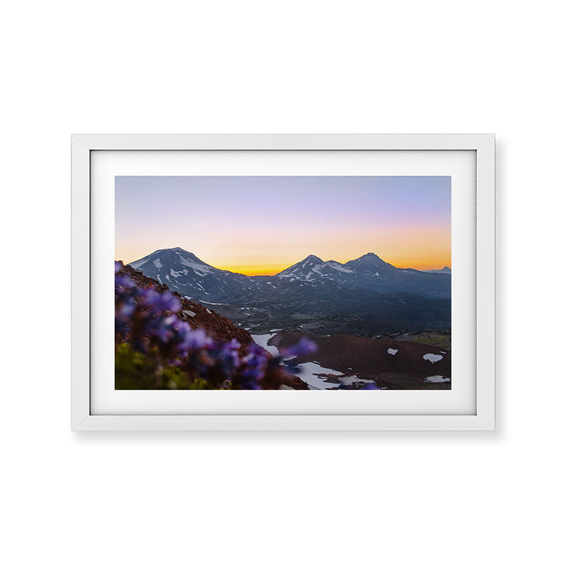 3 Sisters Sunset Framed Art Print