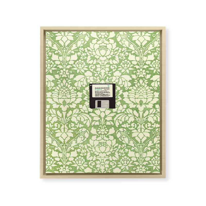 3 1/2 Inch Floppy Disk Framed Canvas Print